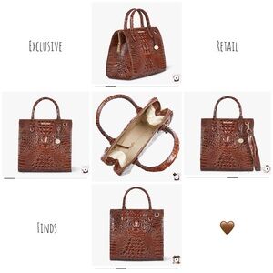 Brahmin Melbourne CAROLINE Crocodile-Embossed Satchel